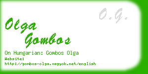 olga gombos business card